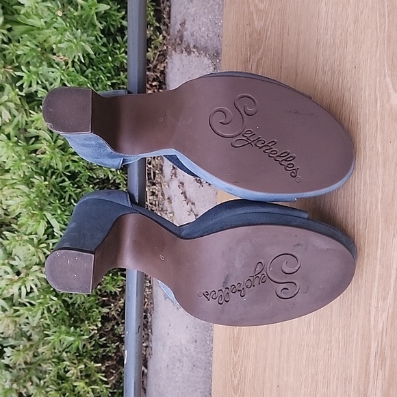 Seychelles Blue Journey Platform ankle tie heels Size 9 - Picture 9 of 12